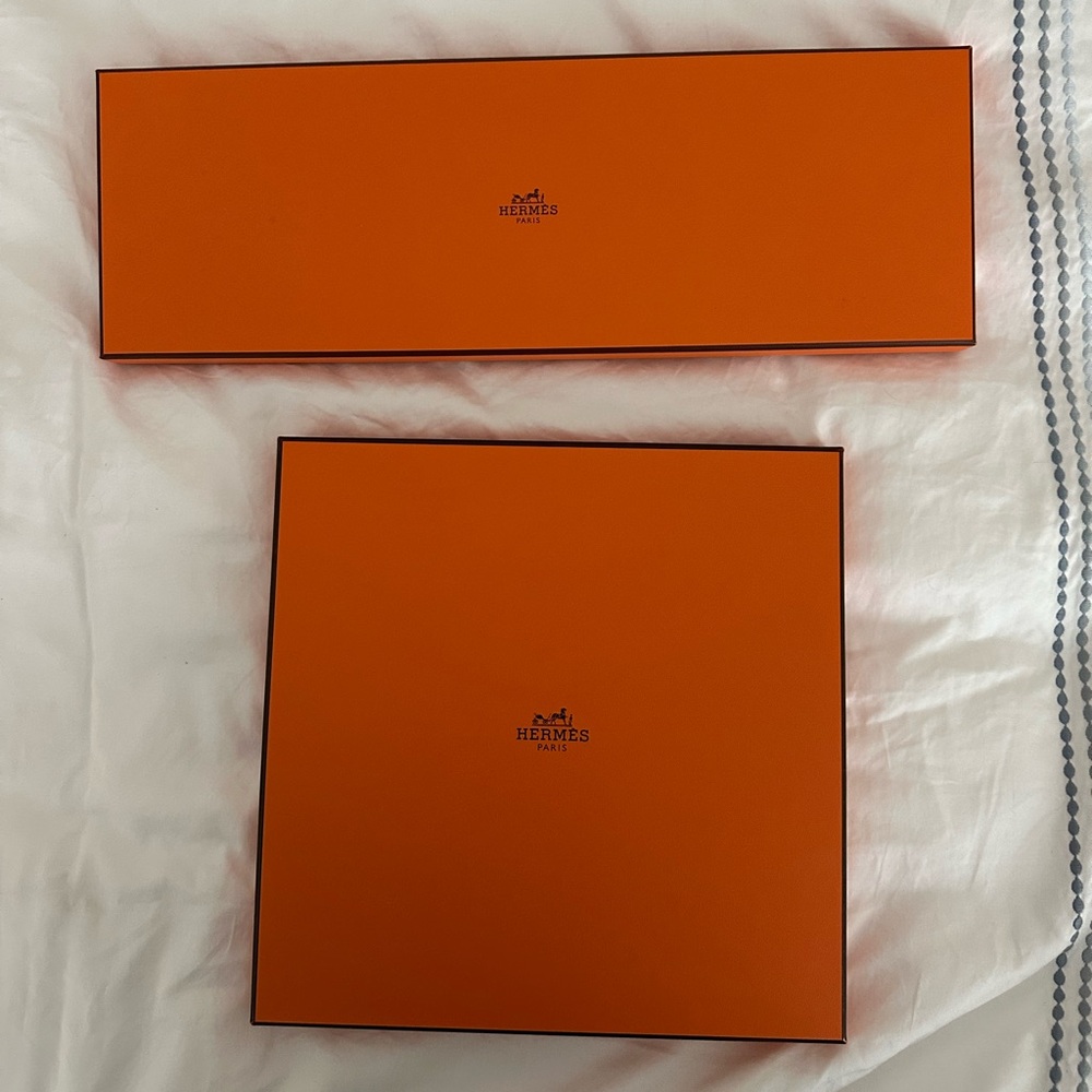 Orange decor boxes